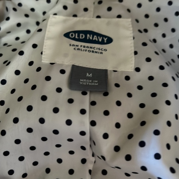 Old Navy trench Med inside pika dot - Picture 2 of 9